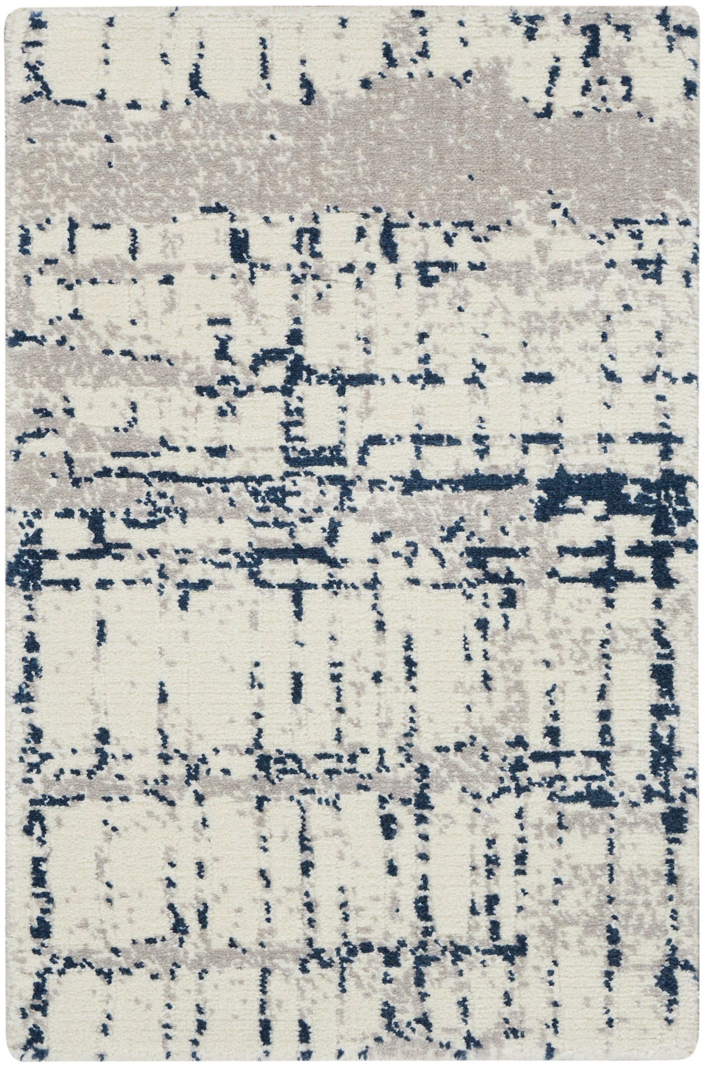 Nourison Home Twilight TWI10 Ivory Navy Contemporary Power-loomed Rug