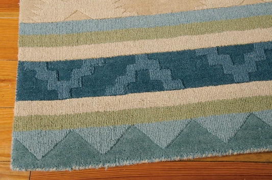 Nourison Home India House Blue Green Traditional