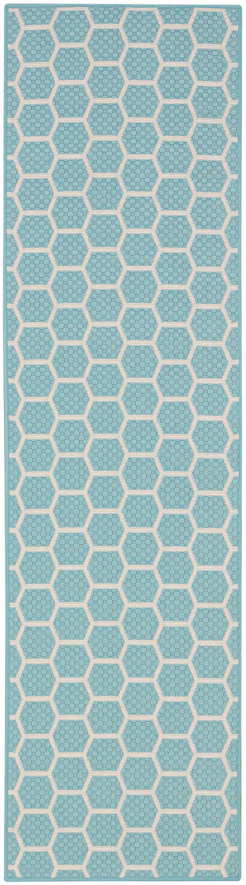 Nourison Home Twist Reversible TWS01 Aqua Contemporary Loom-woven Rug