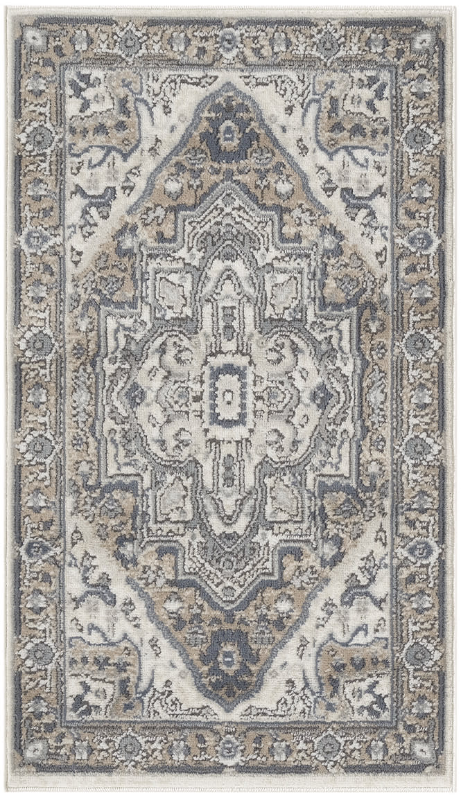 Nourison Home Quarry QUA18 Ivory Taupe Traditional Power-loomed Rugs