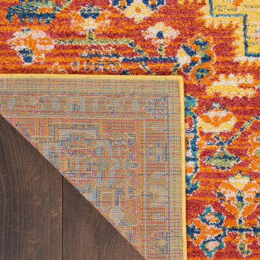 Nourison Home Allur Red Multicolor Transitional