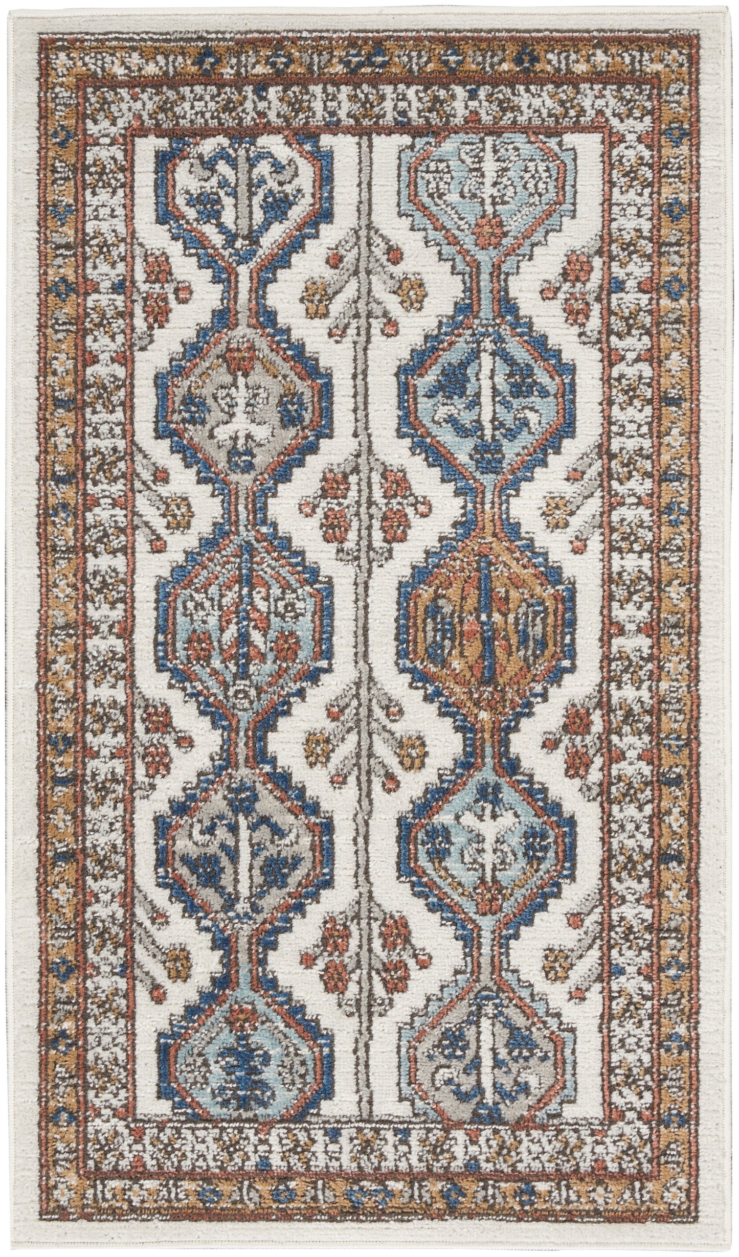 Nourison Home Quarry QUA15 Ivory Multicolor Contemporary Power-loomed Rugs