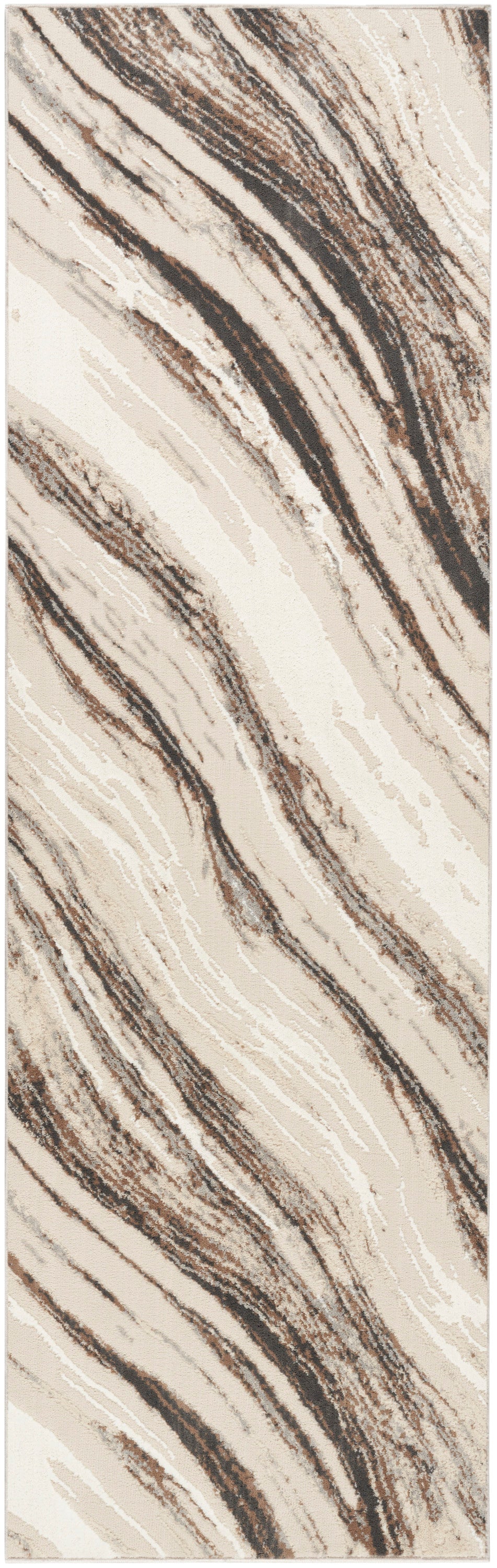 Nourison Home Sustainable Trends SUT05 Beige Grey Contemporary Power-loomed Rug