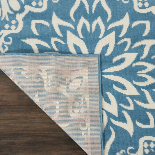 Nourison Home Jubilant Ivory Blue Transitional