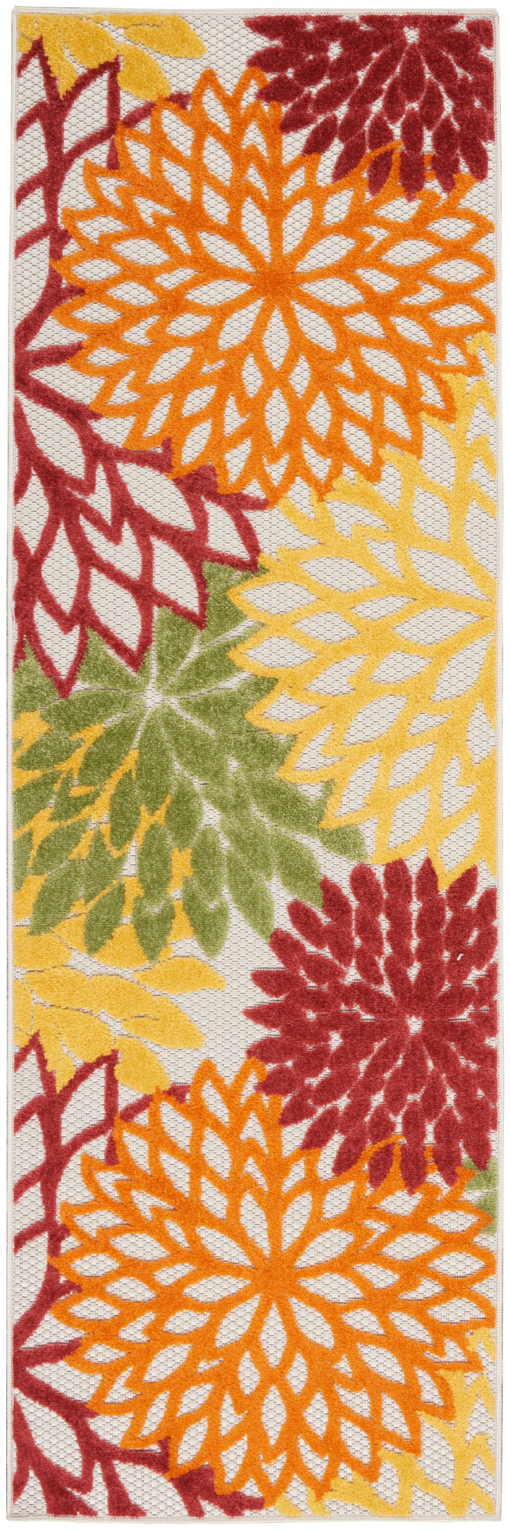 Nourison Home Aloha ALH05 Red Multicolor Contemporary Power-loomed Rugs