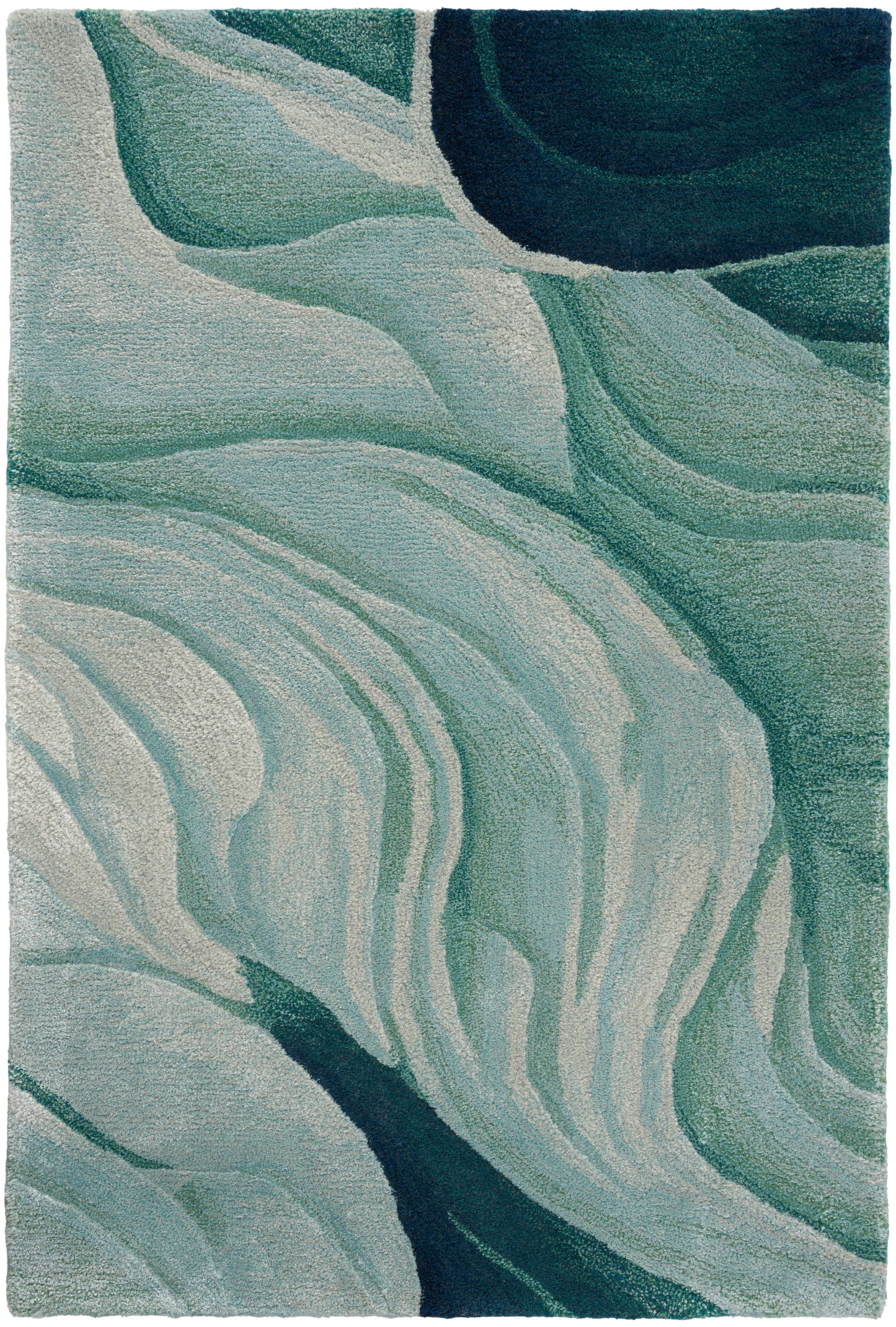 Nourison Home Prismatic PRS42 Silver Green Contemporary Hand Tufted Rug