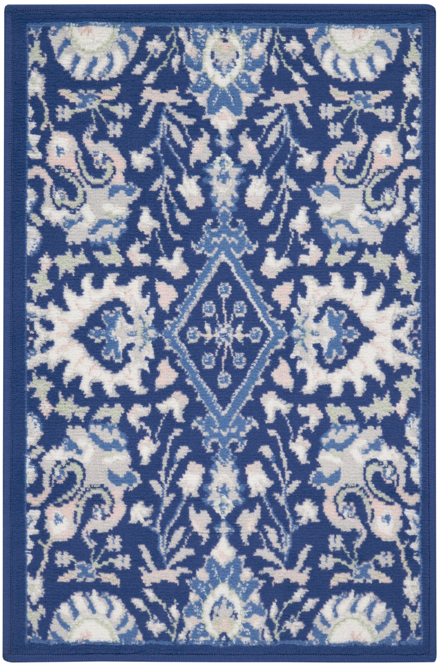 Nourison Home Whimsicle WHS10 Navy Multicolor Traditional Power-loomed Rug