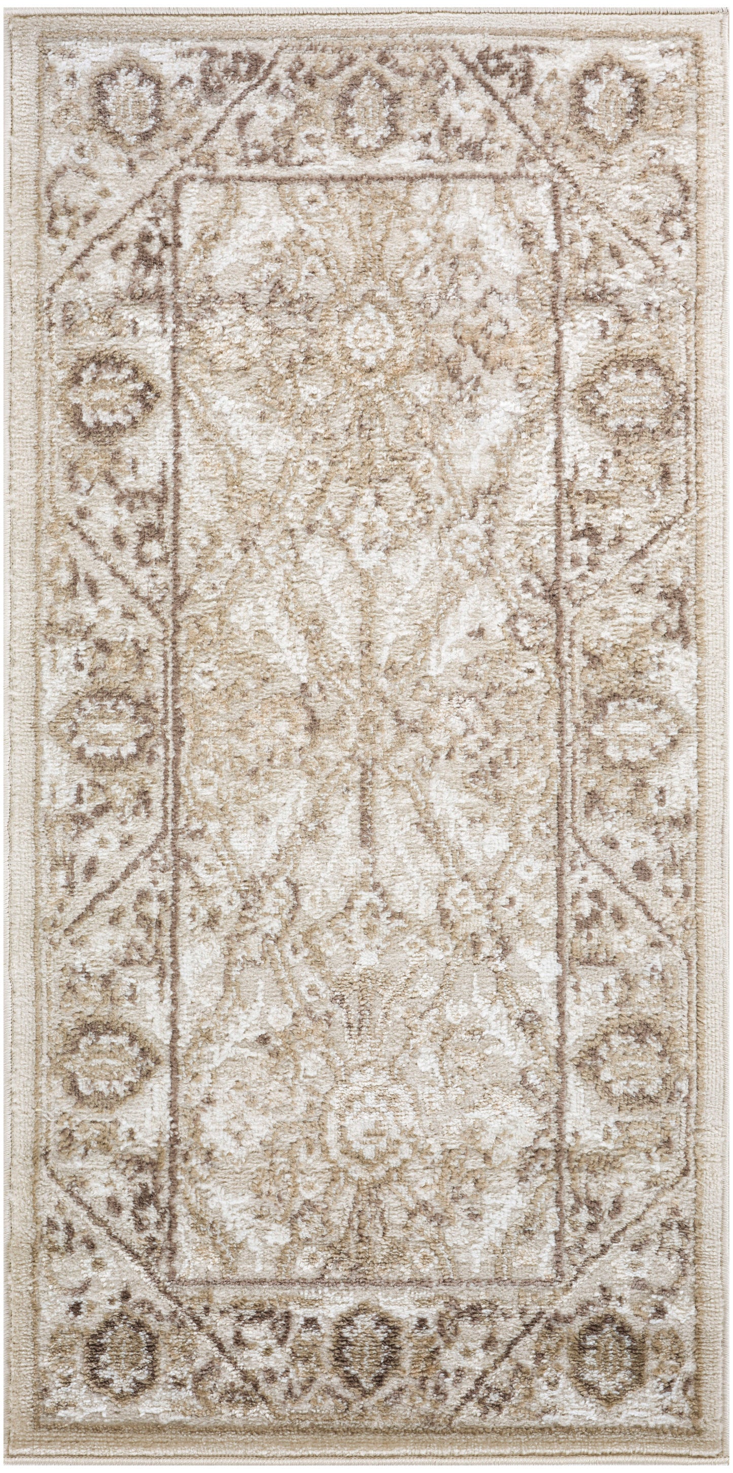 Nourison Home Dekor DEK03 Ivory Brown Traditional Machine Woven Rug