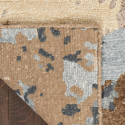 Nourison Home Silk Shadows Beige Blue Contemporary