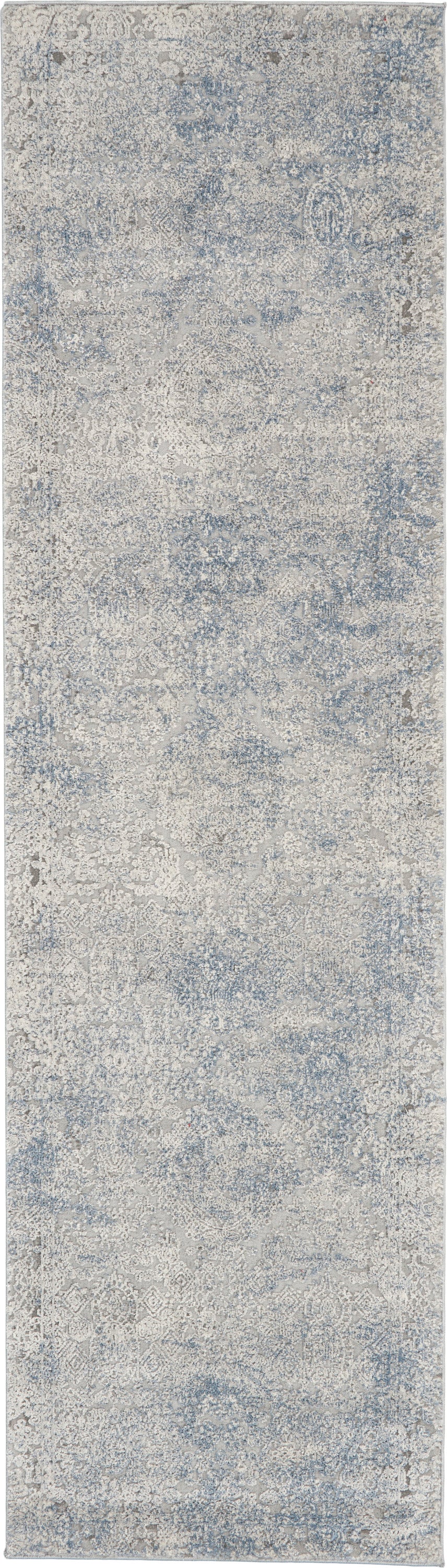 Nourison Home Rustic Textures RUS09 Ivory Light Blue Contemporary Power-loomed Rugs