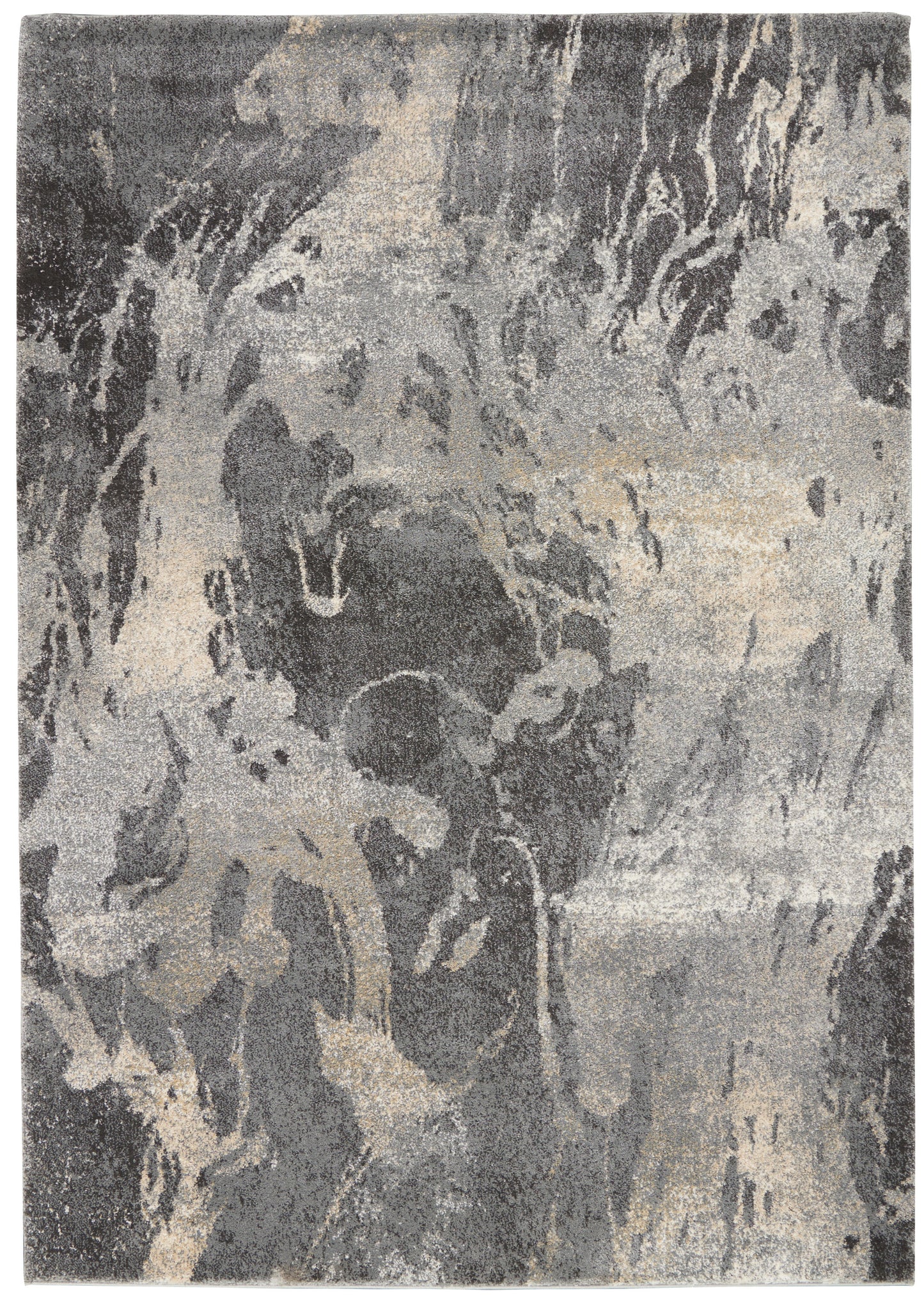 Nourison Home Fusion FSS16 Beige Grey Contemporary Power-loomed Rug