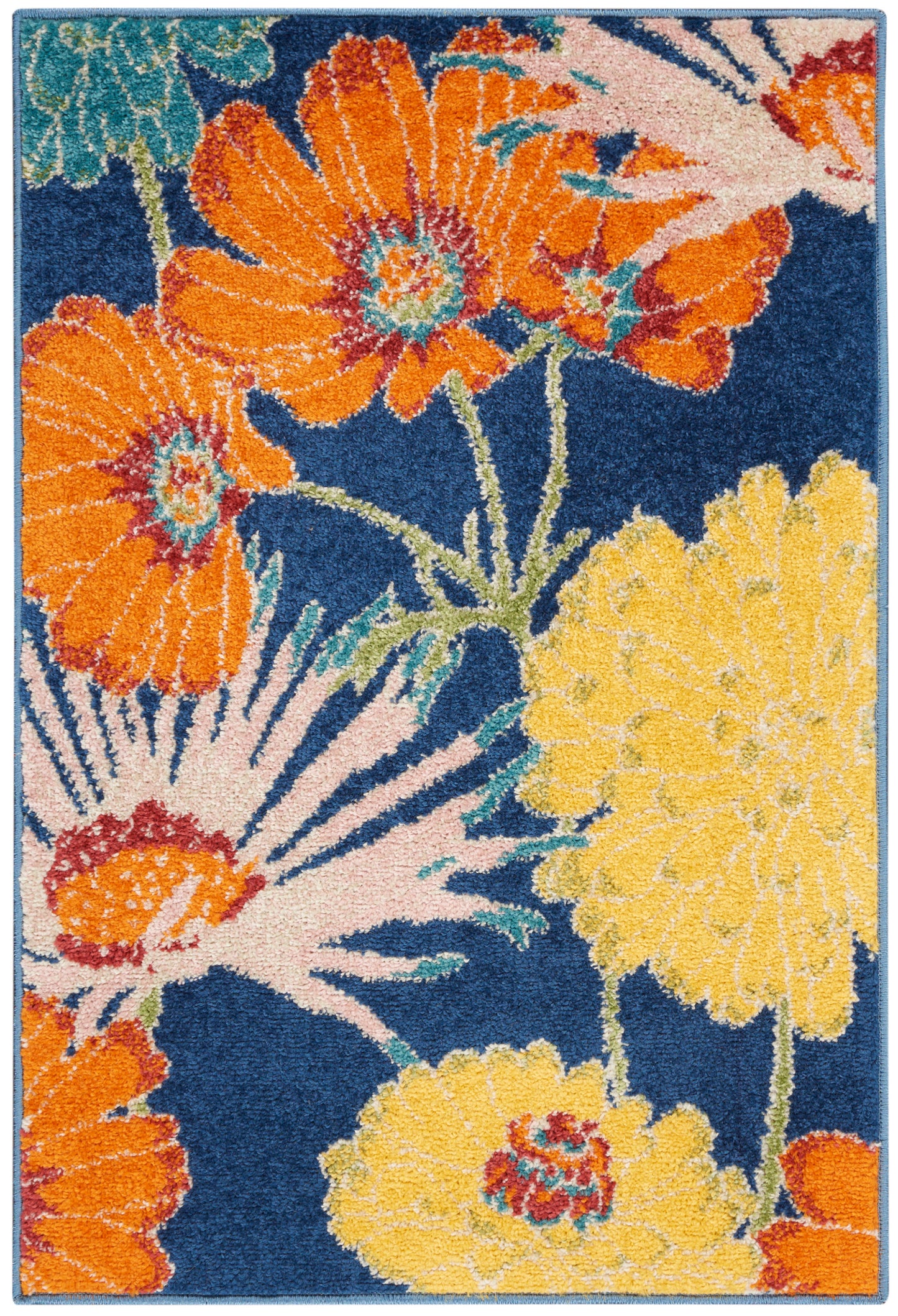 Nourison Home Allur ALR06 Navy Multicolor Contemporary Power-loomed Rug