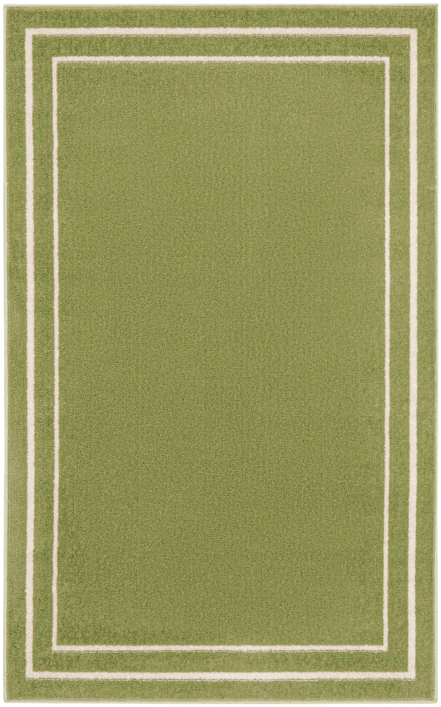 Nourison Home Nourison Essentials NRE02 Green Ivory Contemporary Power-loomed Rug
