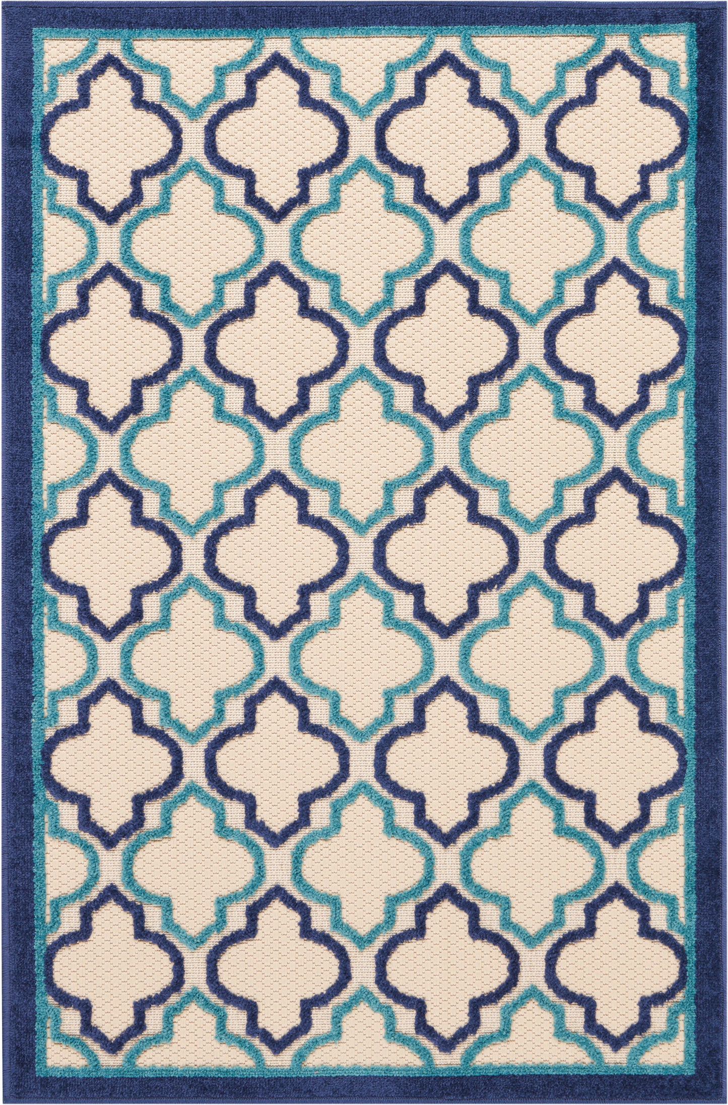 Nourison Home Aloha ALH06 Navy Contemporary Power-loomed Rugs