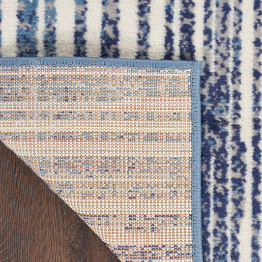 Nourison Home Grafix Blue Grey Contemporary