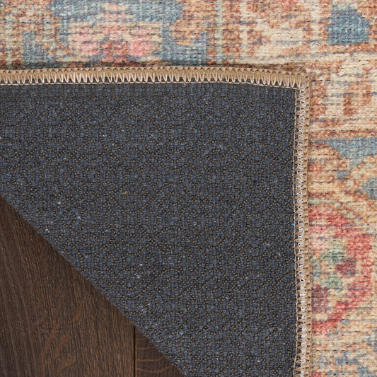 Nourison Home Vintage Washables Navy Multicolor Traditional