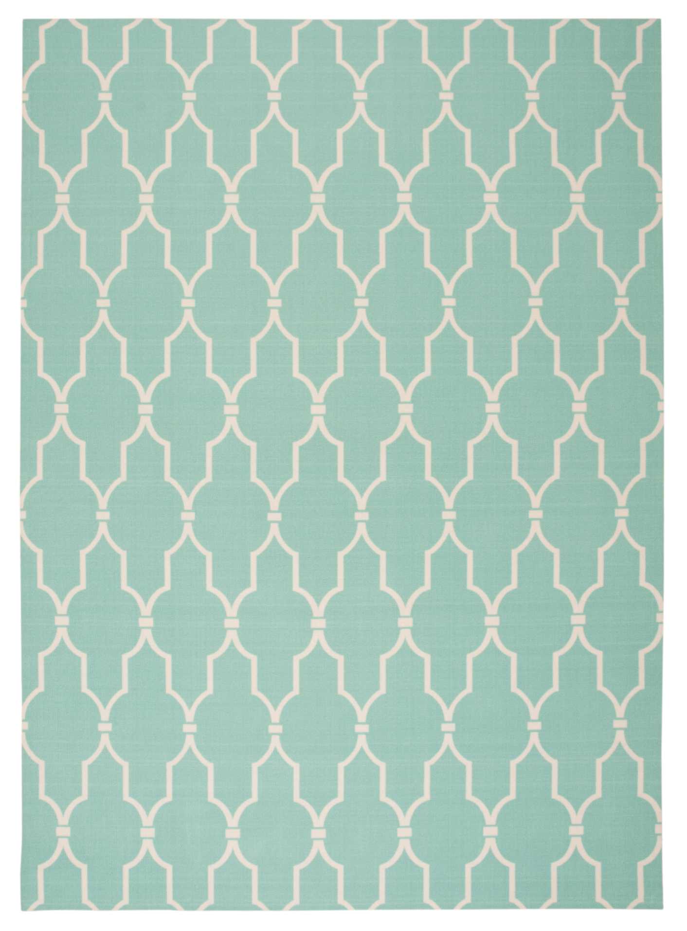 Nourison Home Home & Garden RS087 Aqua Transitional Power-loomed Rug