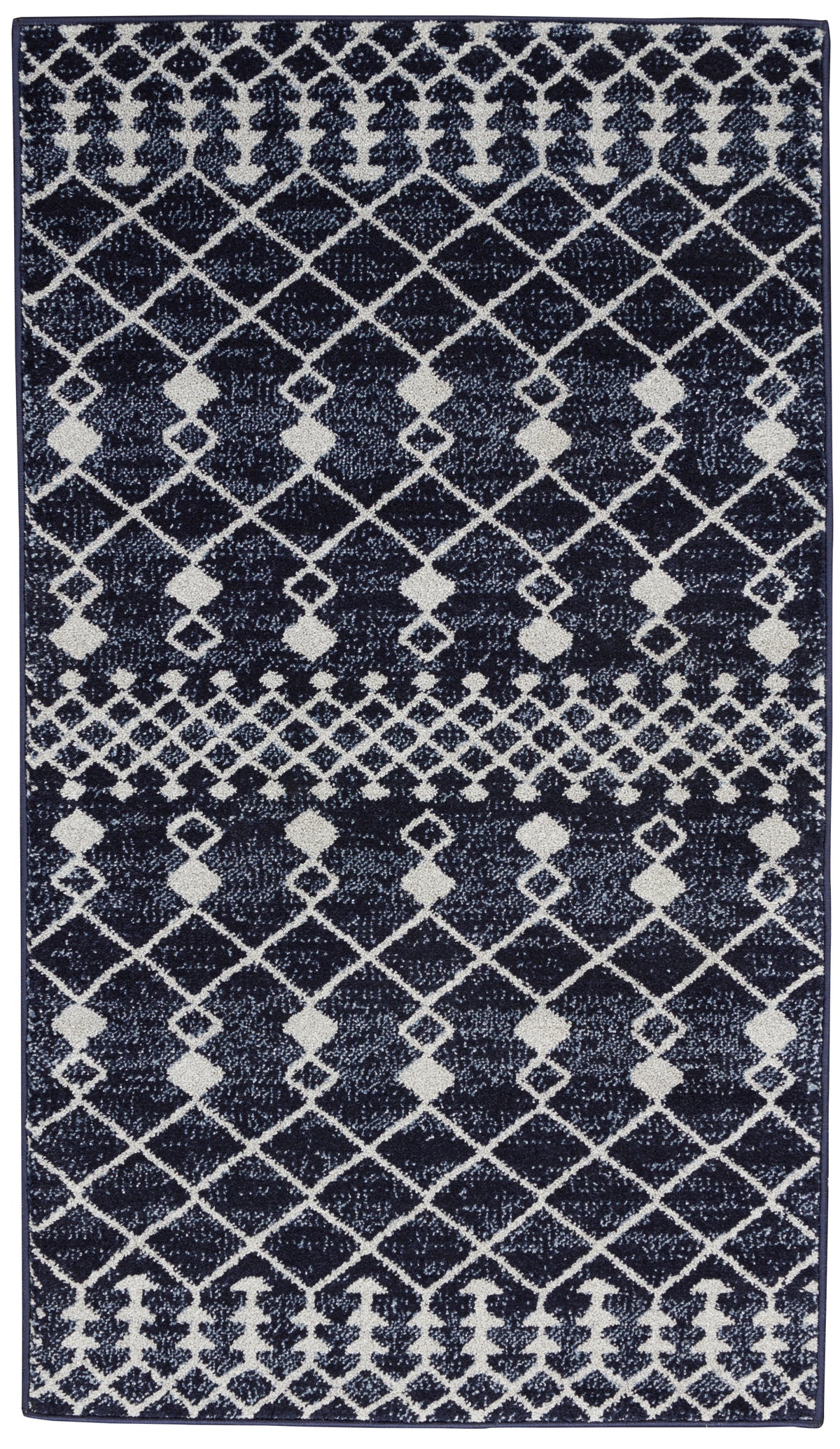 Nourison Home Palermo PMR03 Navy Grey Contemporary Power-loomed Rug