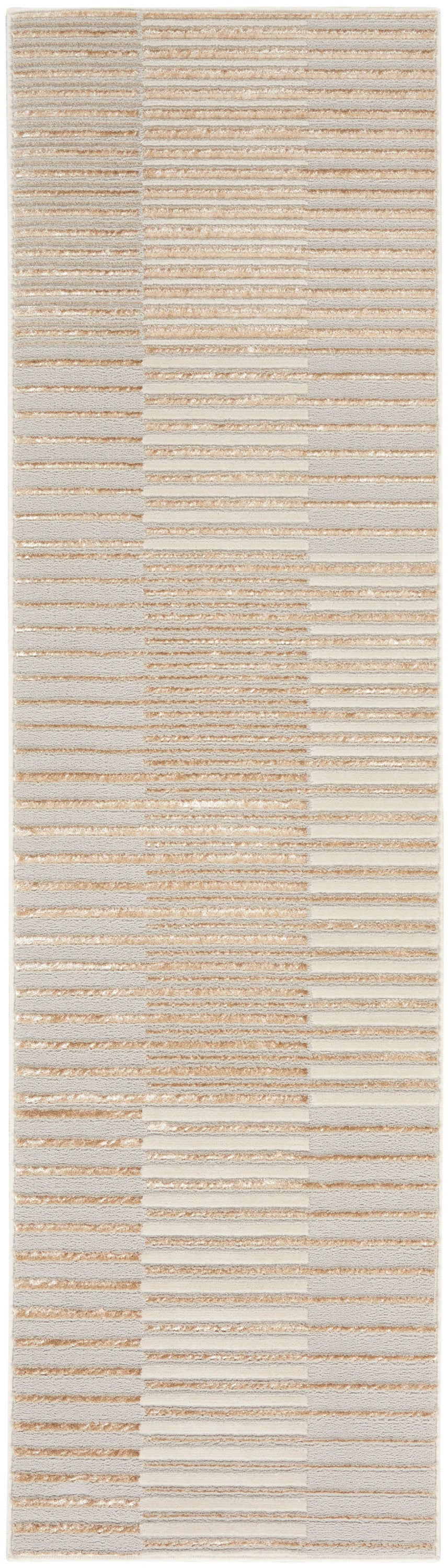 Nourison Home Splash BSK04 Beige Silver Contemporary Power-loomed Rug