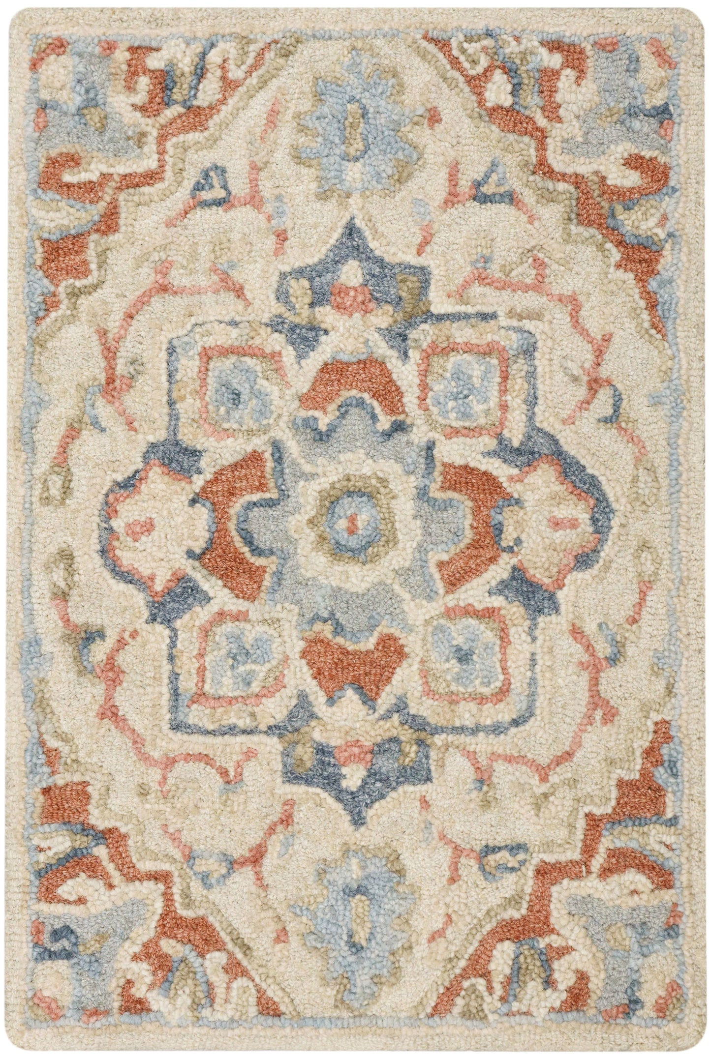 Nourison Home Maison MSO06 Ivory Rust Traditional Hand Tufted Rug