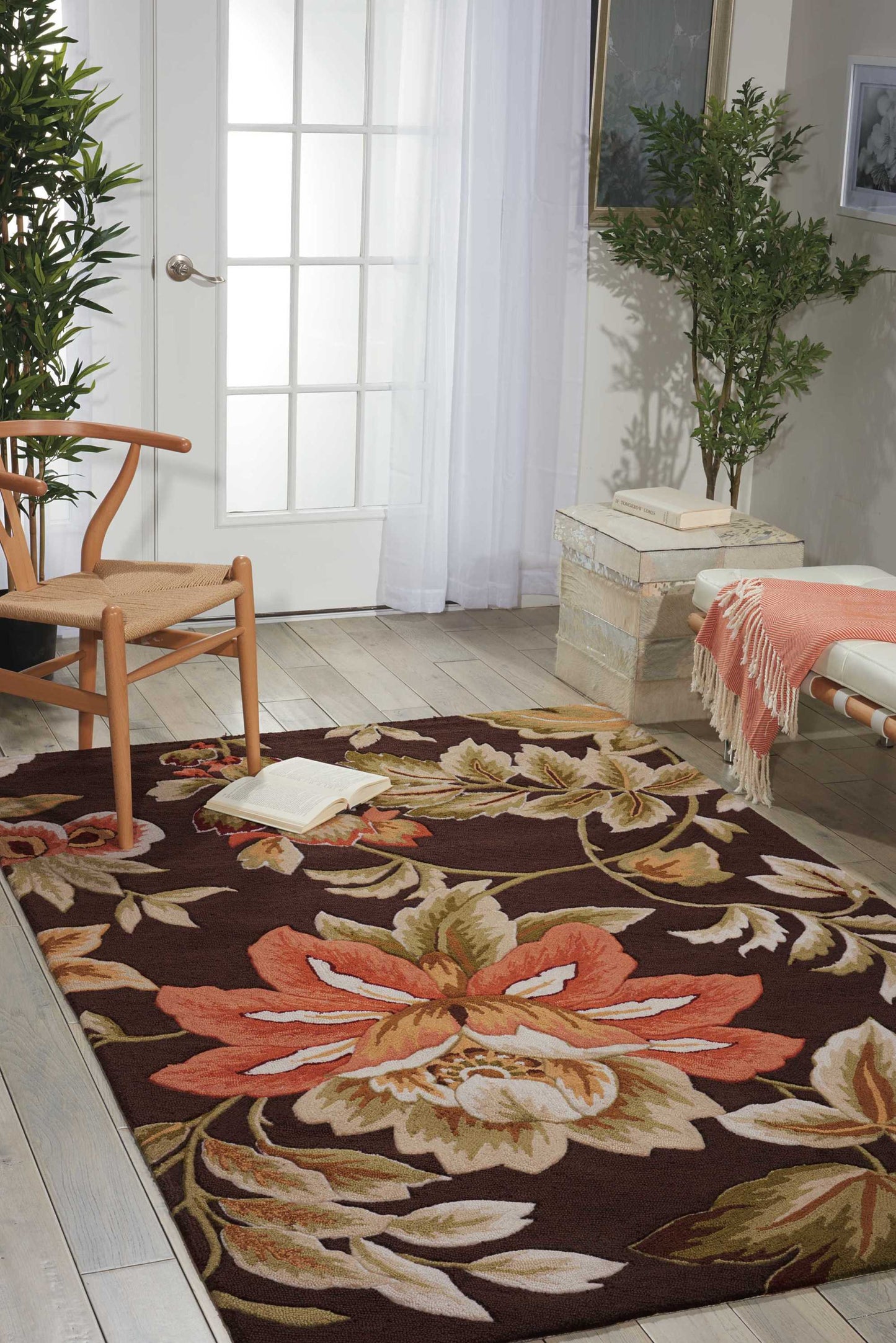 Nourison Home Fantasy Chocolate Transitional