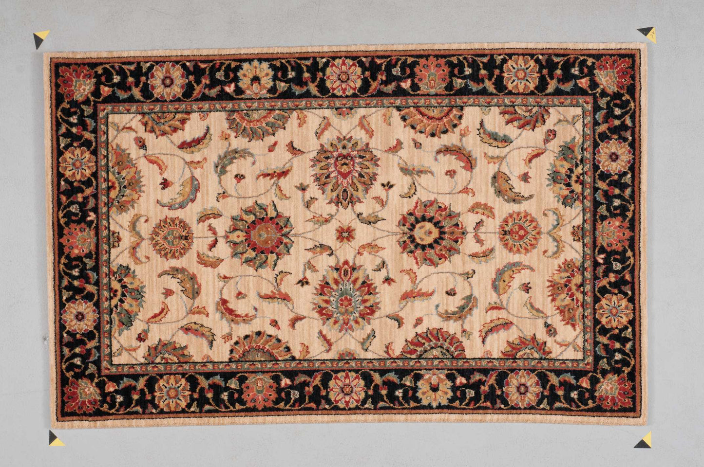 Nourison Home Living Treasures LI04 Ivory Black Traditional Loom-woven Rug