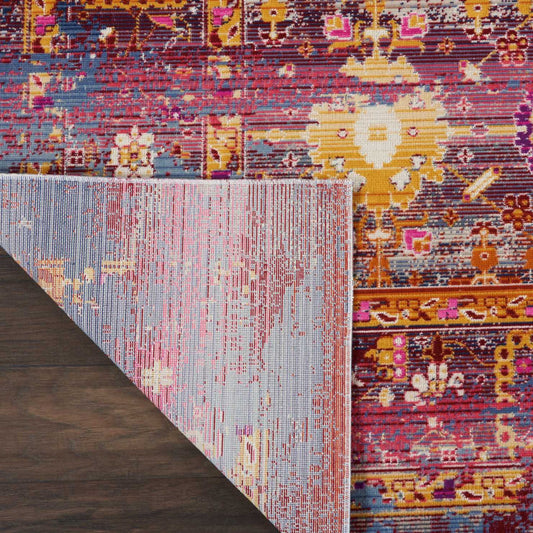 Nourison Home Vintage Kashan Red Multicolor Traditional