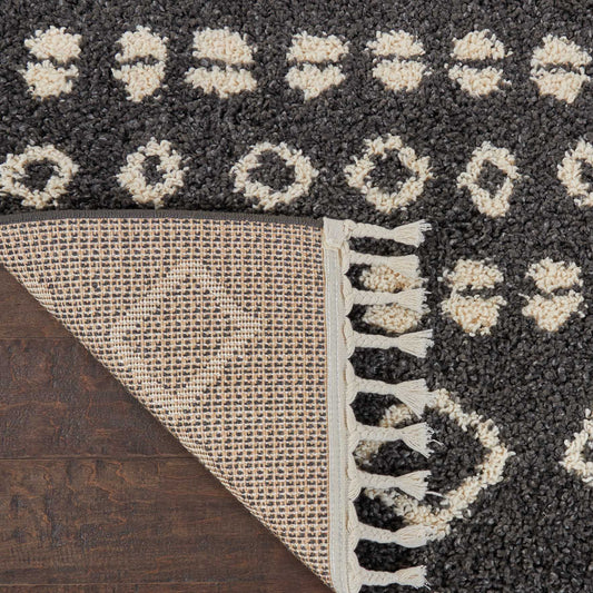 Nourison Home Moroccan Shag Charcoal Transitional