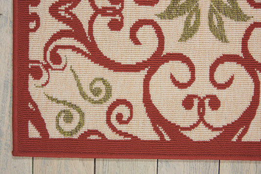 Nourison Home Caribbean Ivory Rust Transitional