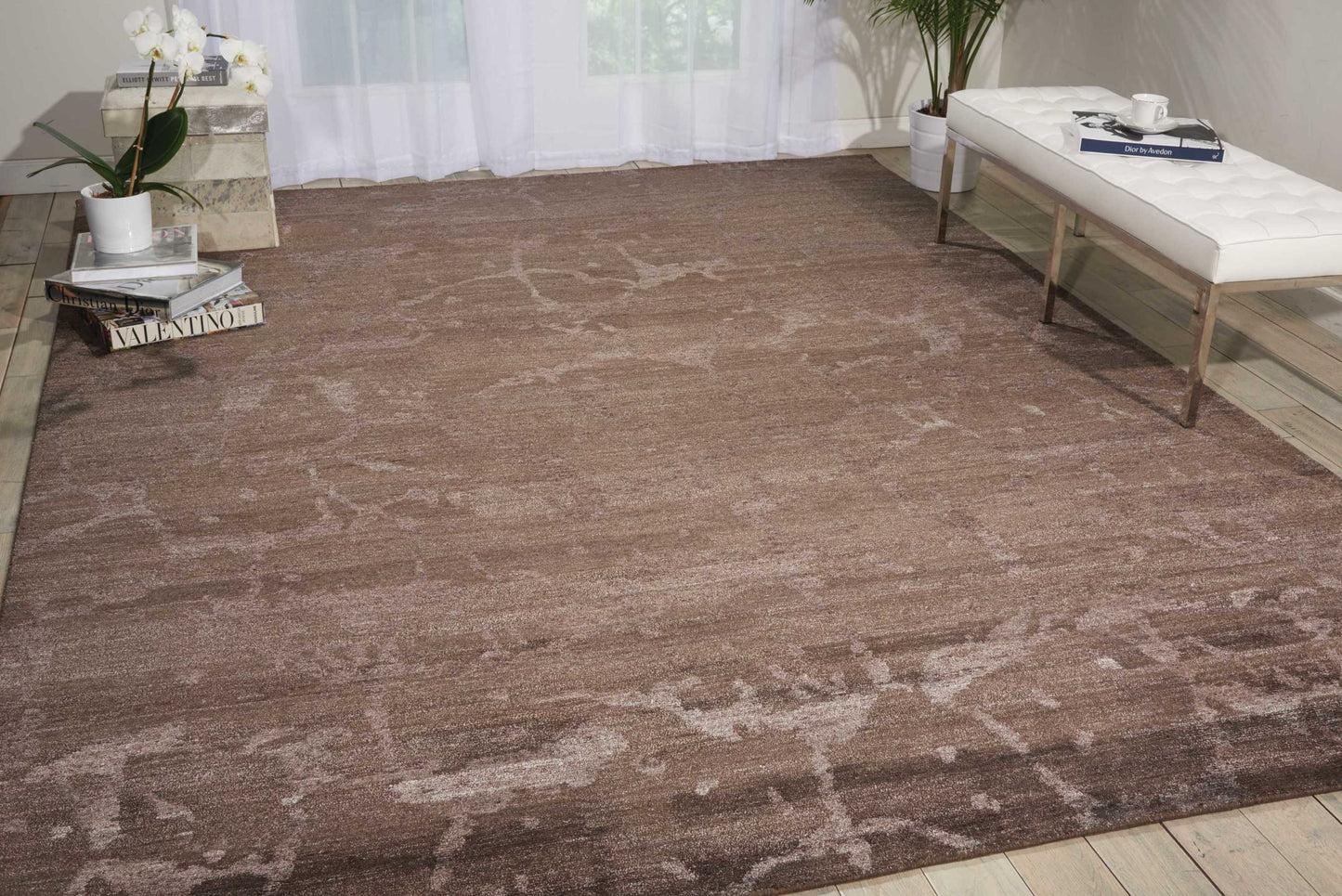 Nourison Home Silk Shadows Brown Contemporary