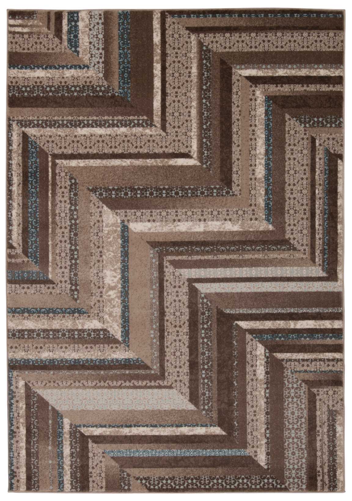 Nourison Home Soho Mocha Blue Contemporary