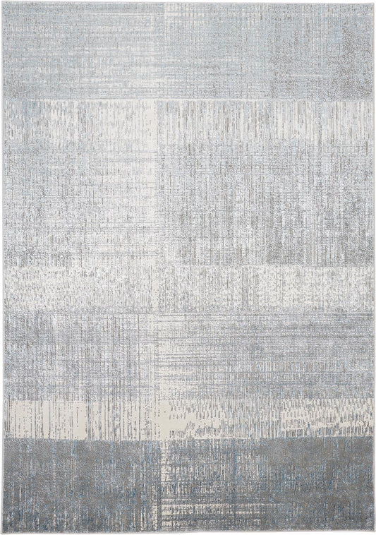 Feizy Azure 3413F Blue Modern/Casual/Industrial Machinemade Rug