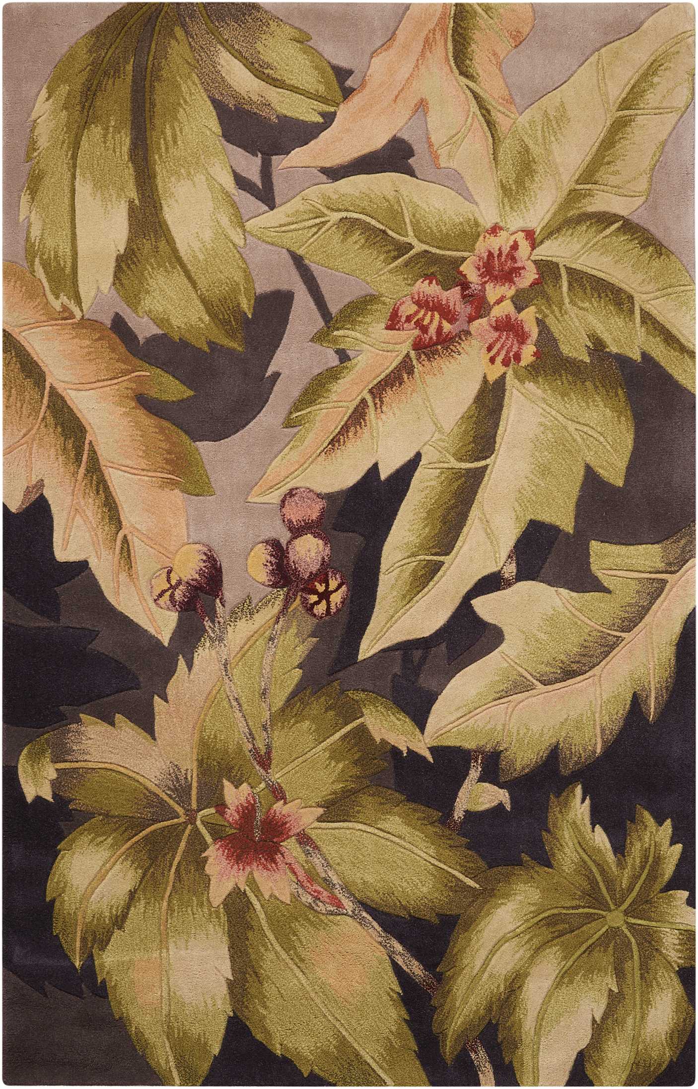 Nourison Home Tropics TS03 Plum Contemporary Tufted Rug