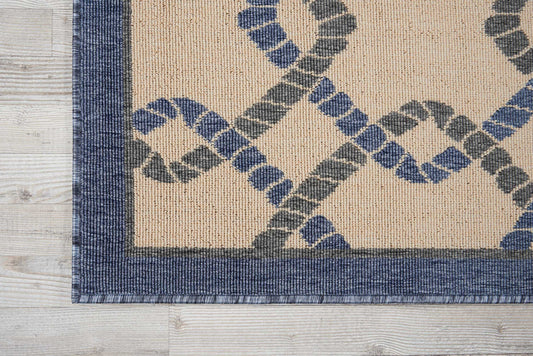 Nourison Home Caribbean Ivory Blue Transitional