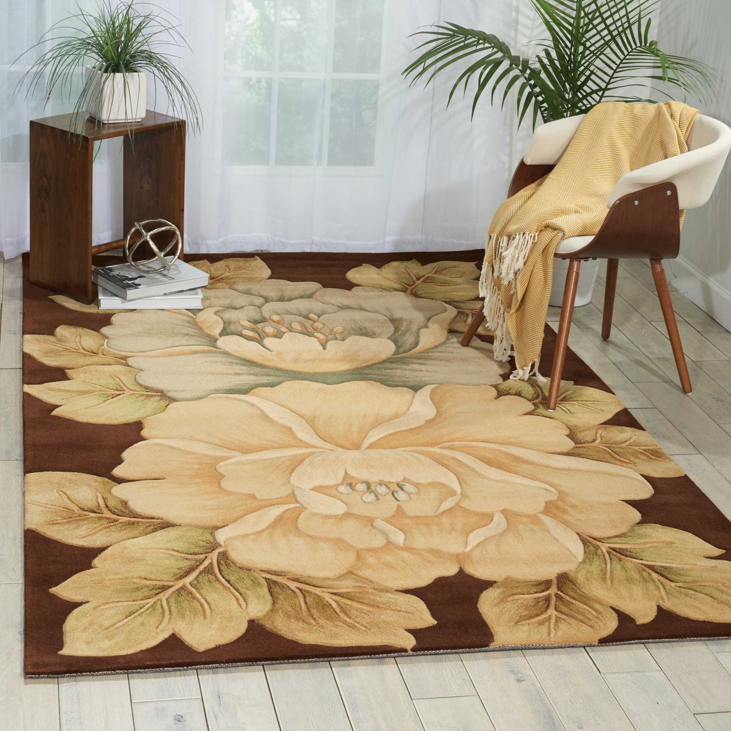 Nourison Home Tropics Brown Contemporary