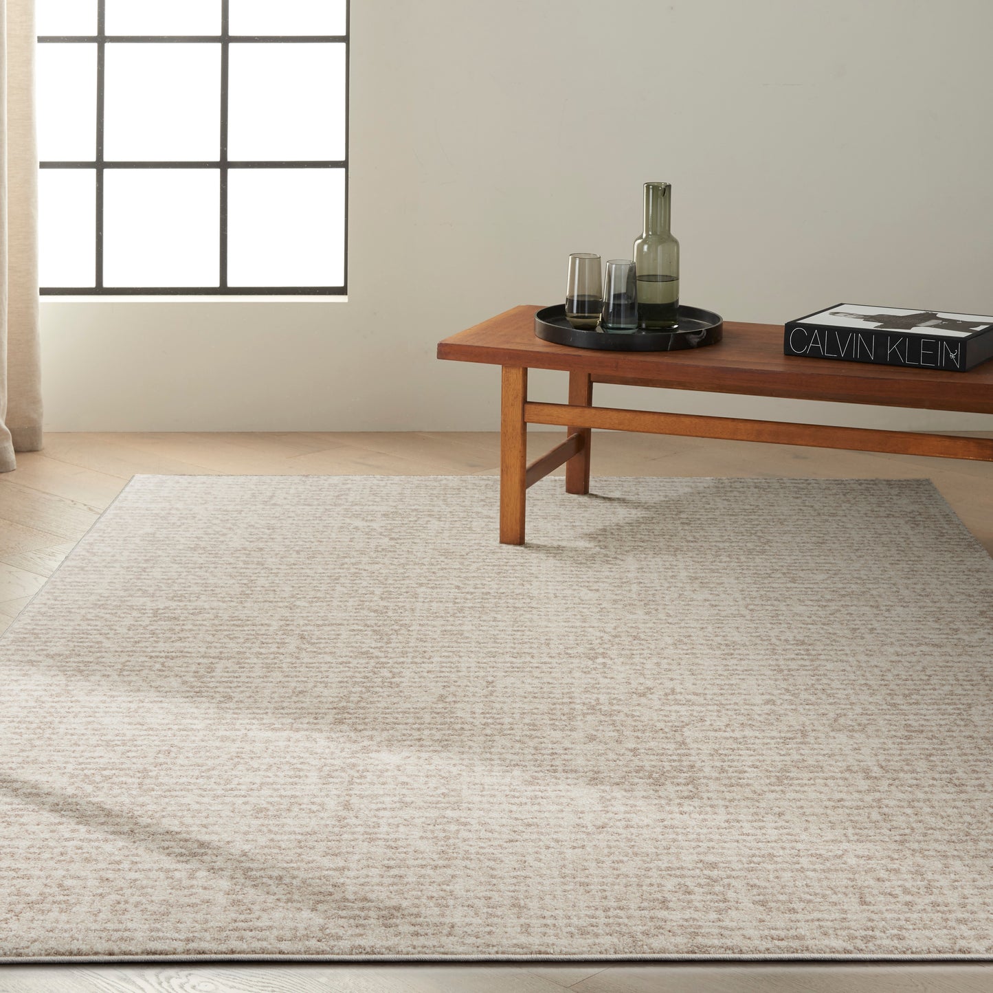 Calvin Klein Etched Ivory Beige Contemporary