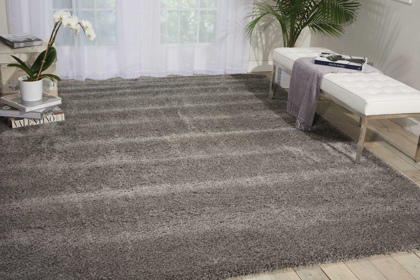 Nourison Home Yummy Shag Silver Contemporary
