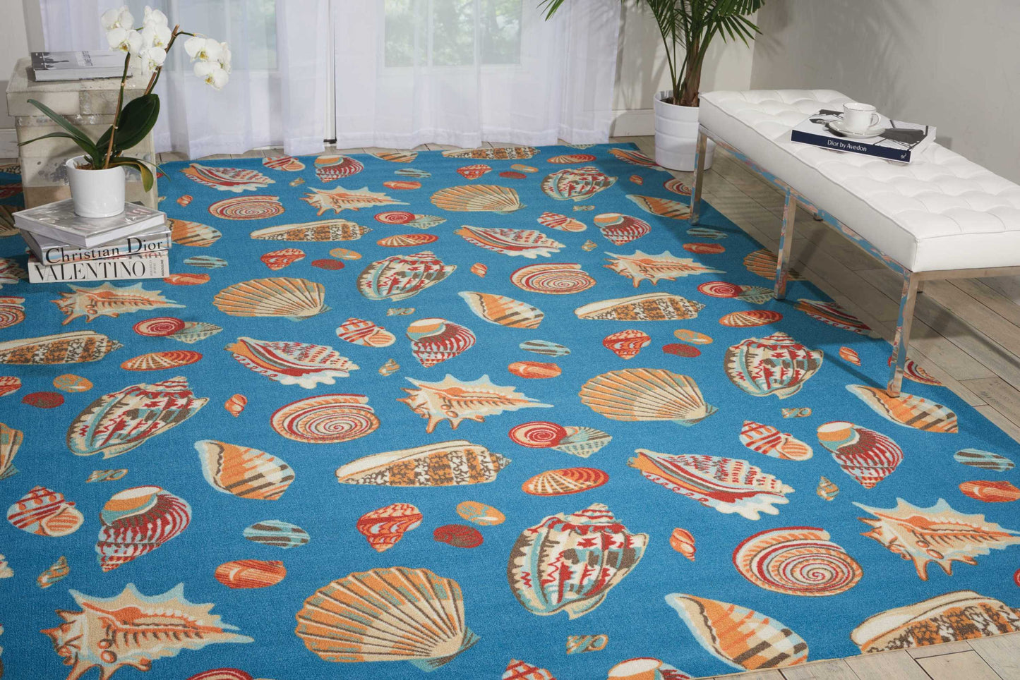 Waverly Sun N Shade Azure Contemporary