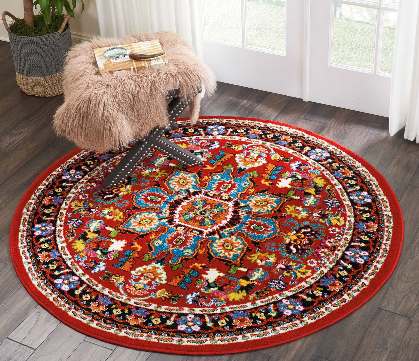 Nourison Home Oakdale Red Traditional