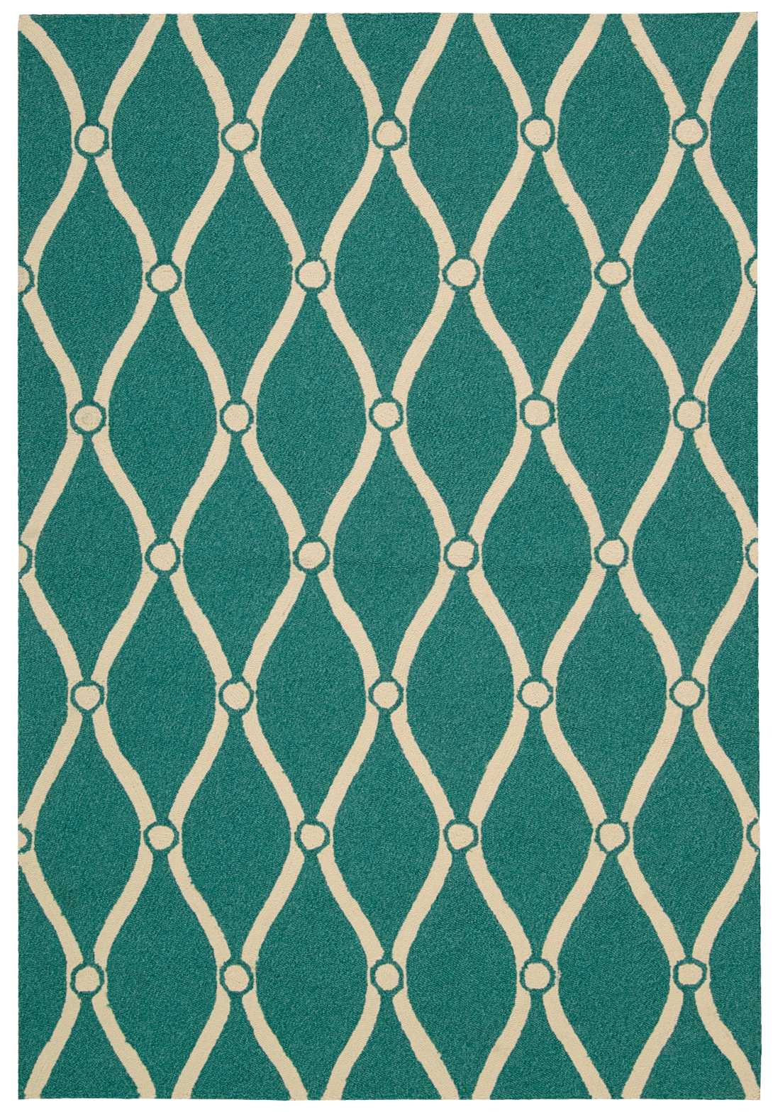 Nourison Home Portico POR02 Aqua Contemporary Tufted Rug