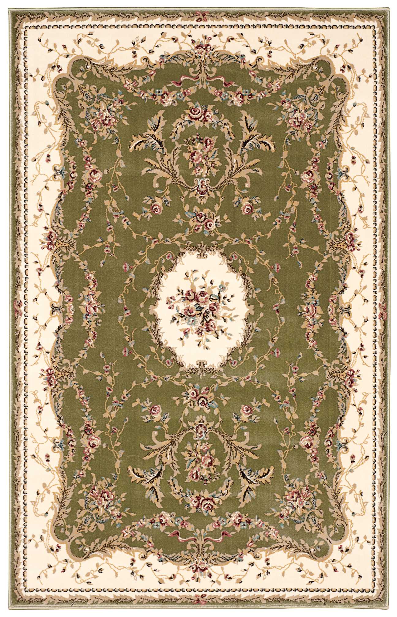 Nourison Home Bordeaux BOR01 Sage Traditional Power-loomed Rug