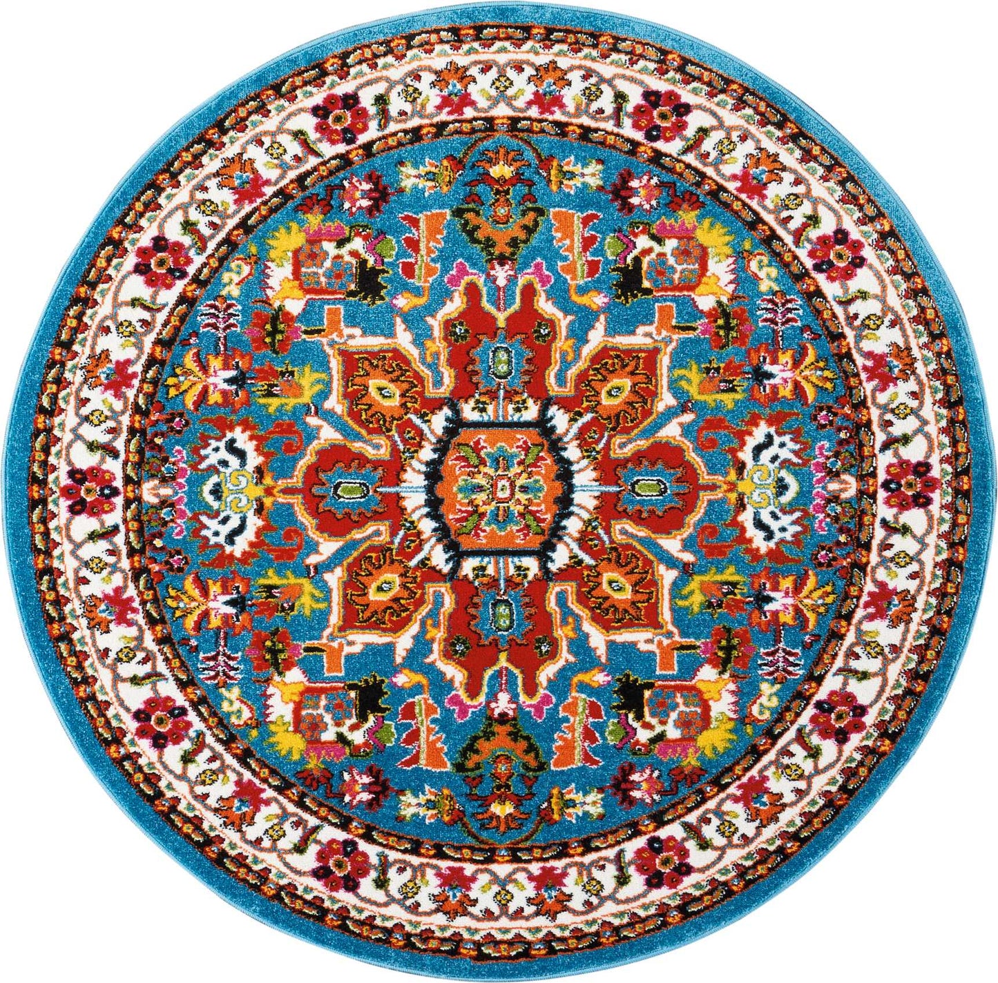 Nourison Home Oakdale OKD06 Blue Traditional Power-loomed Rug