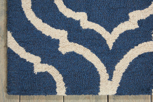 Nourison Home Linear Navy Transitional
