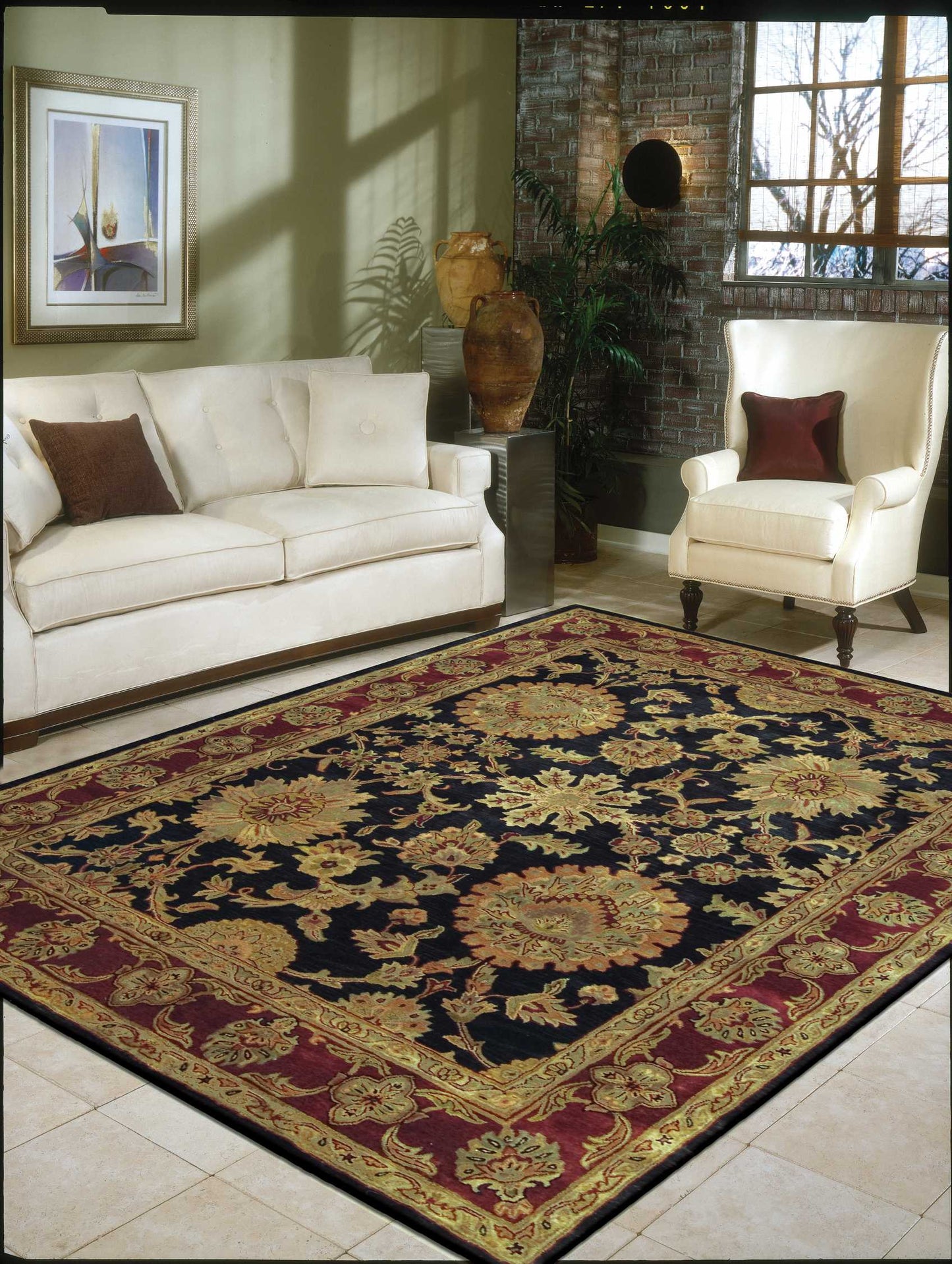 Nourison Home Jaipur Black Traditional