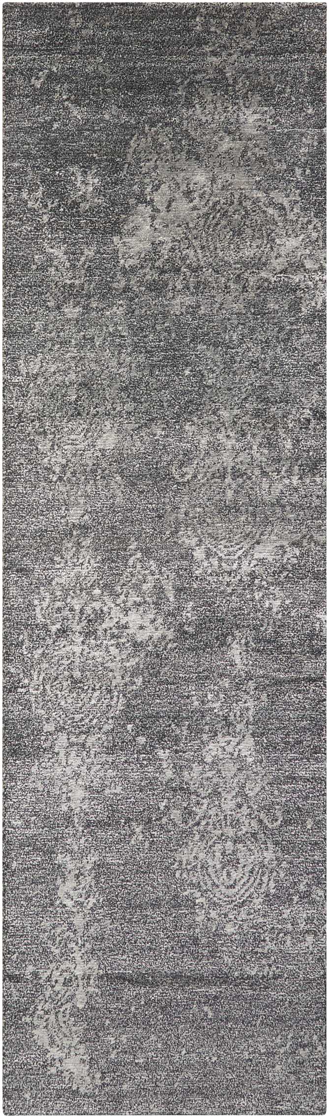 Nourison Home Silk Shadows SHA14 Graphite Transitional Hand Knotted Rug