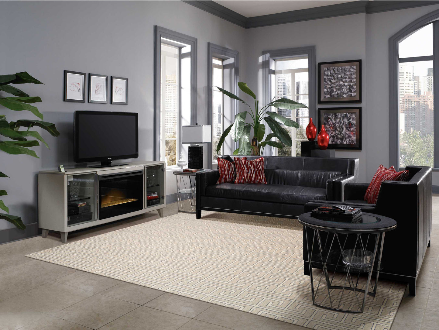 Michael Amini Glistening Nights Beige Transitional