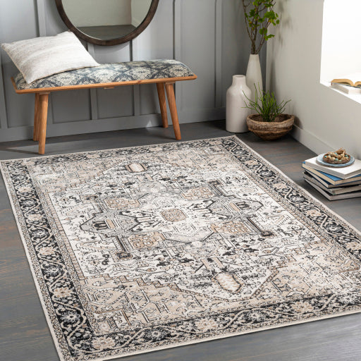 Surya Lavadora LVR-2322 Black Traditional Rug