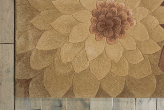 Nourison Home Tropics Taupe Green Contemporary