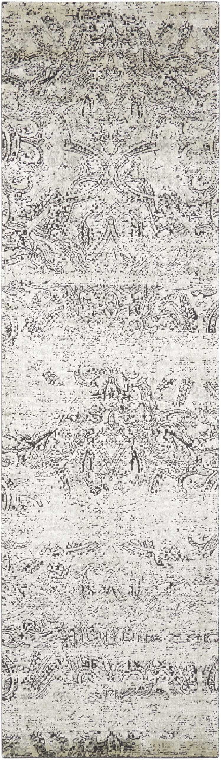 Nourison Home Luminance LUM11 Ivory Black Transitional Loomed Rug