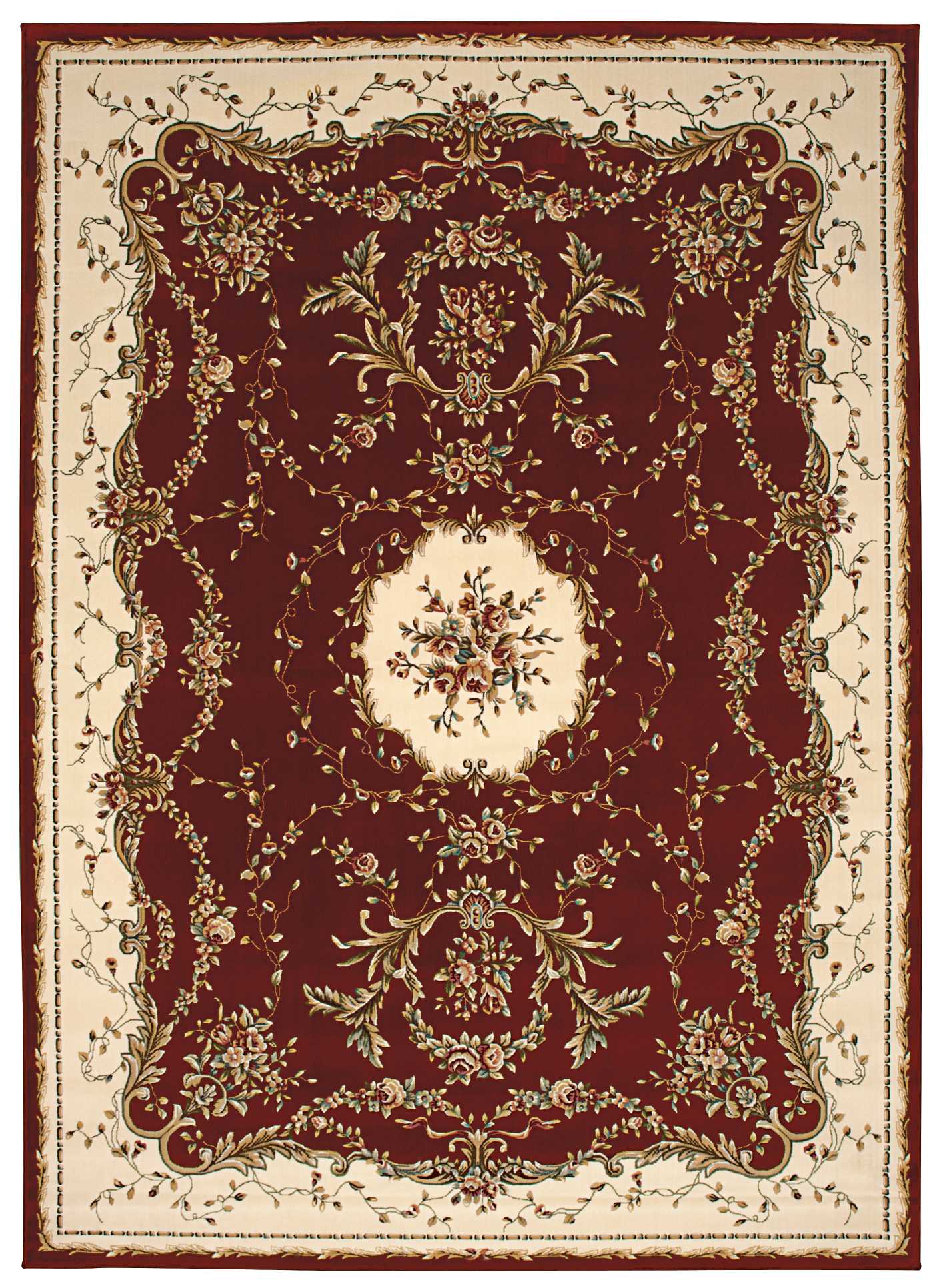 Nourison Home Bordeaux Burgundy Traditional